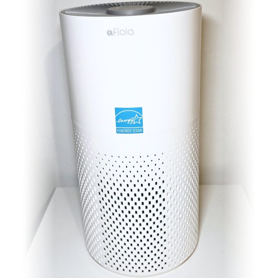 Front view of the Afloia purifier with the Energy Star label