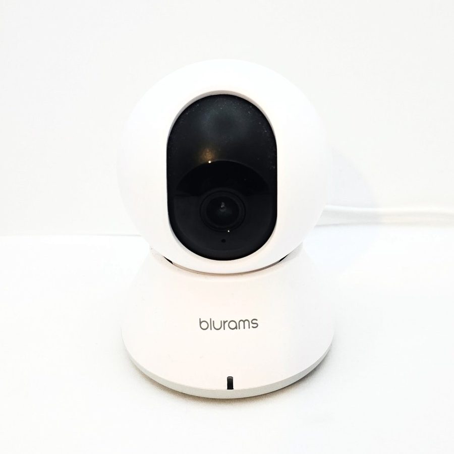 My white blurams indoor camera on a white table