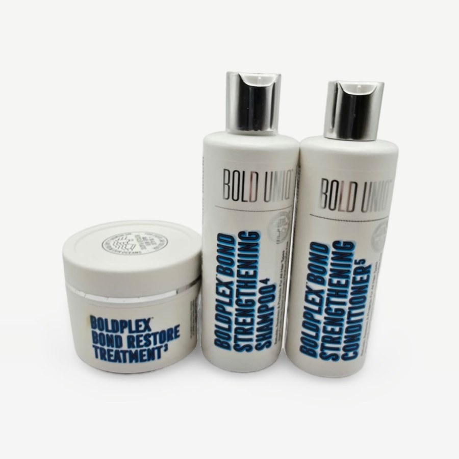 Bold Uniq Boldplex 3, 4 and 5 Bond Set: Shampoo, Conditioner and Restore Treatment