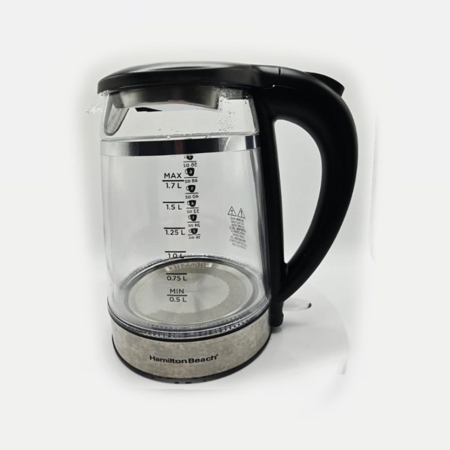 Hamilton Beach 1.7 L Double-Wall Glass Electric Kettle with Color-Changing LED