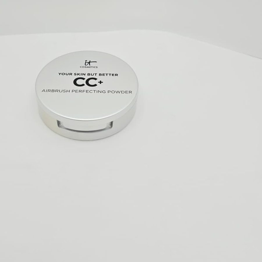 My IT Cosmetics CC+ Airbrush Perfecting Powder compact, closed