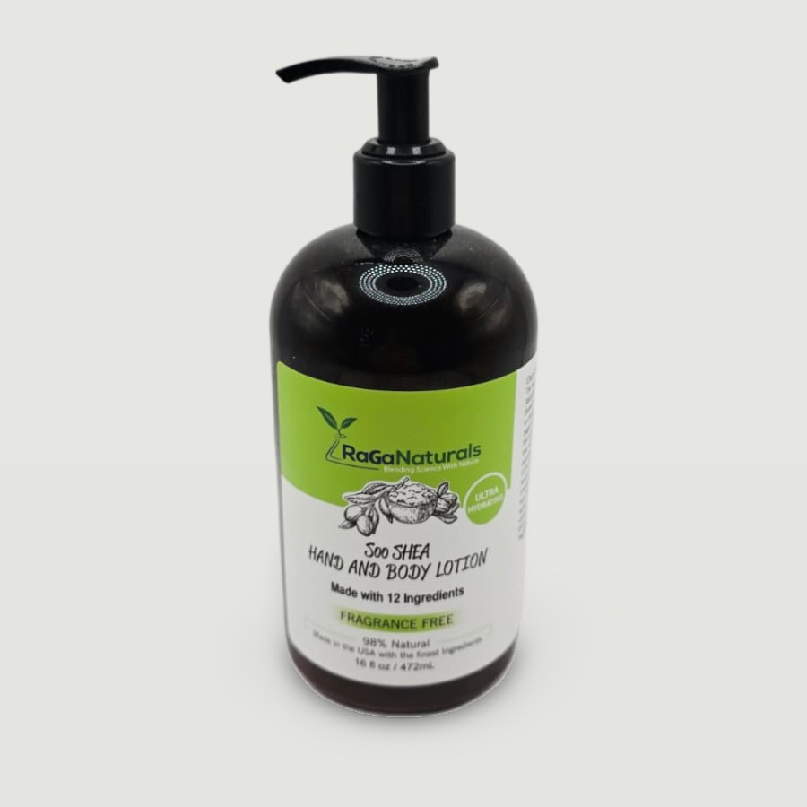 RaGaNaturals Shea Butter Hand and Body Lotion, Fragrance-Free, 16 fl oz