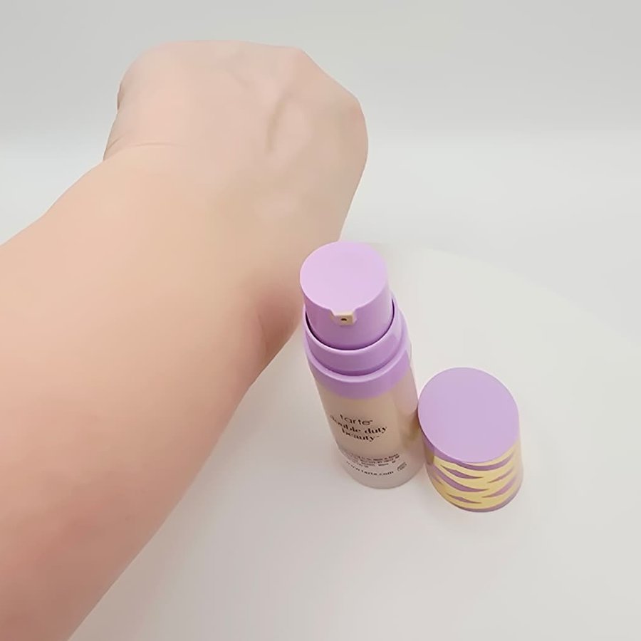 The same area of my wrist after blending the tarte face tape foundation