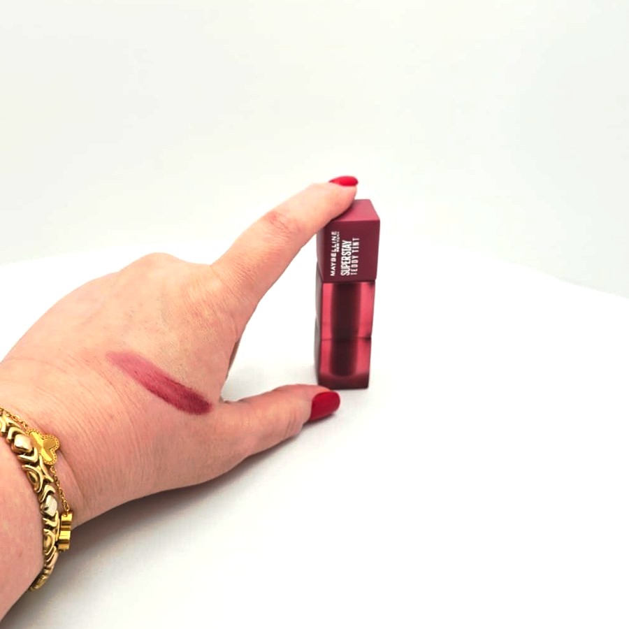 A swatch of the Endgame shade on the back of my hand, next to the tint